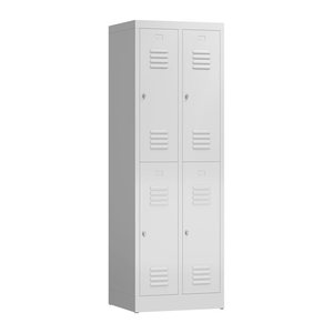 ClassiX Spind lichtgrau X-520220, 4 Schließfächer 59,0 x 50,0 x 180,0 cm