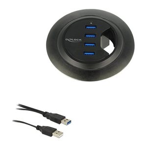 DeLOCK USB-Hub 4-fach schwarz