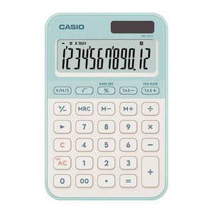 CASIO MS-20YC-LG Taschenrechner hellgrün, weiß