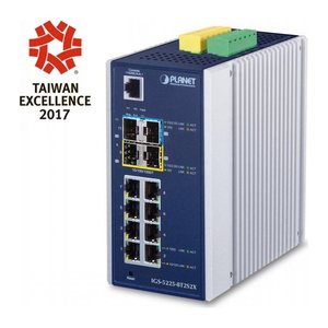 PLANET Industrial L2+ 8-Port 10/100/1000T + 2-Port