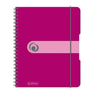 Herlitz Spiralblock "to go" PP-Cover A5 80 Bl. beere
