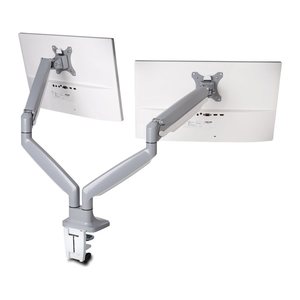 Kensington Monitor-Halterung SmartFit One-Touch K55471EU grau für 2 Monitore, Tischklemme, Tischbohrung