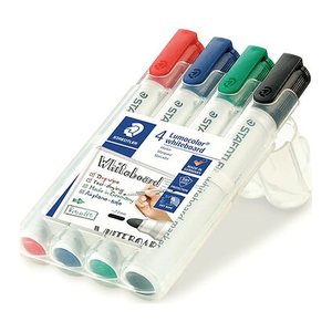 STAEDTLER Lumocolor Whiteboard-Marker farbsortiert 2,0 mm, 4 St.