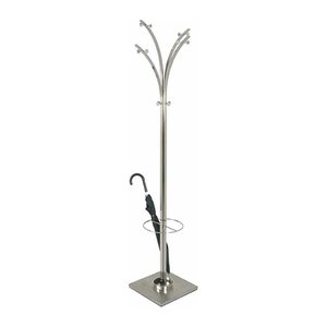 HAKU Möbel Kleiderständer 89776 silber Metall 10 Haken 45,0 x 187,0 cm, 1 St.