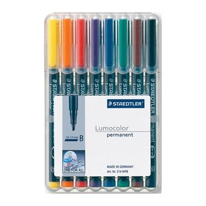 STAEDTLER Lumocolor® Folienstifte-Set farbsortiert permanent, 8 St.