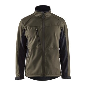 BLAKLÄDER® unisex Softshelljacke 4950 olivegrün, schwarz Größe M