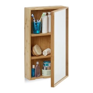 relaxdays Spiegelschrank braun 35,0 x 14,0 x 60,5 cm