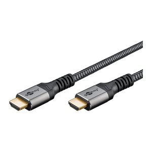 goobay HDMI 2.0 Kabel 3,0 m grau, schwarz, 1 St.