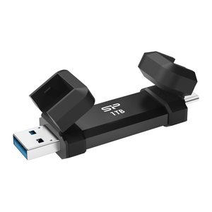 Silicon Power USB-Stick 1TB USB3.2 + Type-C DS72 Black
