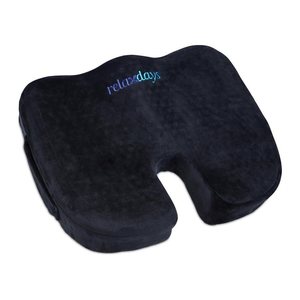 relaxdays Sitzkissen Orthopädisch schwarz, 1 St.