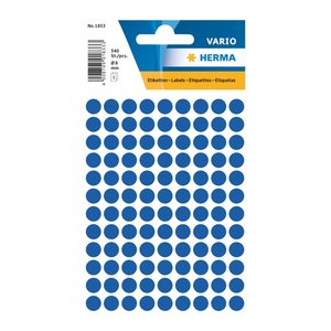 HERMA Klebepunkte 1833 dunkelblau Ø 8,0 mm, 10x 540 St.