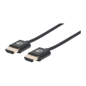 MANHATTAN HDMI-Kabel ultradünn mit Ethernet 0.5m. schwarz