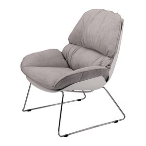 meet powered by PAPERFLOW Sessel LAZY grau silber Stoff 69,5 x 81,0 x 86,0 cm, 1 St.