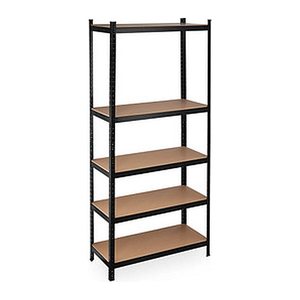 relaxdays Schwerlastregal 10033051_0 schwarz/braun 100,0 x 45,0 x 220,0 cm