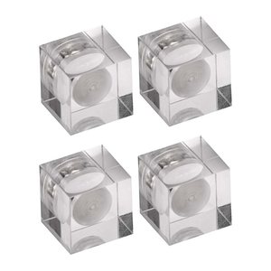 MAUL Neodym-Würfelmagnet Acryl, 15x15x15 mm, 4 St, glaskl.