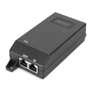 DIGITUS Gigabit Ethernet PoE Injektor 802.3at 30W schwarz
