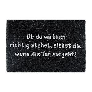 relaxdays Kokosmatte schwarz 40,0 x 60,0 cm