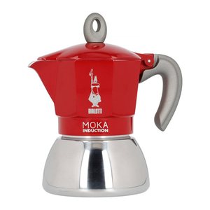 BIALETTI MOKA INDUCTION Espressokocher rot, 4 Tassen