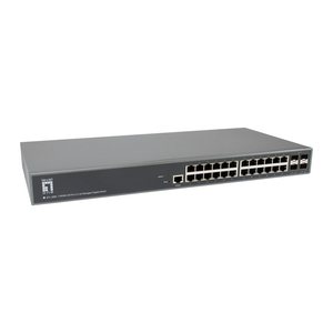 LevelOne Switch 24xGE/4x10GSFP+ TURING 19" Managed L3