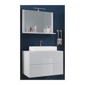 VCM my bath Badmöbel-Set 3-teilig Lendas M 915204 weiß 81,0 x 46,0 x 134,0 cm
