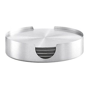 Zeller Untersetzer silber, schwarz Ø 10,0 cm 7-tlg., 7 St.