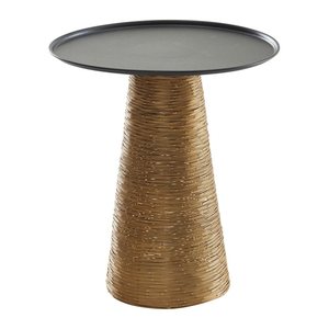 WOHNLING Beistelltisch rund Eisen gold 40,0 x 40,0 x 45,0 cm, 1 St.
