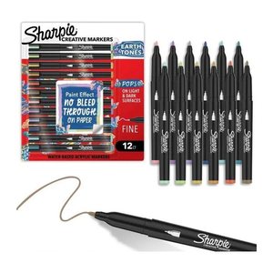 Sharpie Kreativmarker Rundspitze fein Acryl Erd Farben 5er Blister