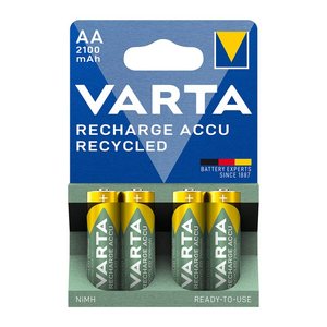 VARTA Akkus RECHARGE ACCU Recycled Ni-MH Mignon AA 2.100 mAh, 4 St.