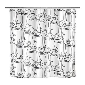 WENKO Duschvorhang Faces Motiv 180,0 x 200,0 cm