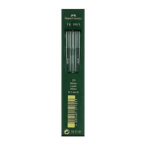 FABER-CASTELL TK 9071  Fallminen-Bleistiftminen schwarz 3B 2,0 mm, 10 St.