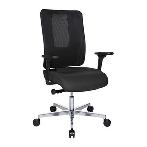 Topstar Bürostuhl Sitness Open X (N) Deluxe Alu mit Schiebesitz, OX39WTW2 T220 Stoff anthrazit, Gestell alu