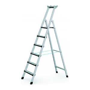 ZARGES Stehleiter einseitig Comfortstep S silber 6 Stufen, H: 233,0 cm