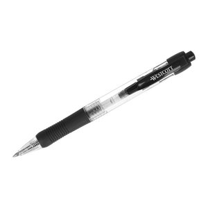 WESTCOTT Gelschreiber transparent/schwarz 0,4 mm, Schreibfarbe: schwarz, 1 St.