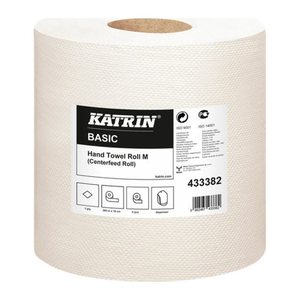 KATRIN Handtuchrollen Centerfeed M 300 1-lagig naturweiß, 6 Rollen