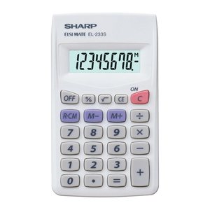 SHARP EL-233S Taschenrechner weiß