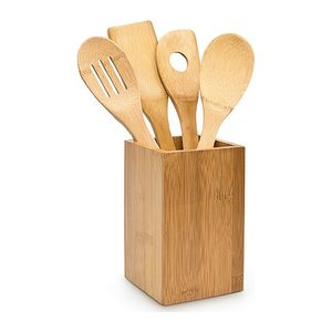 relaxdays Küchenhelfer-Set Holz, 5 St.