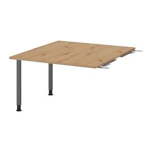 HAMMERBACHER Verbindungsplatte höhenverstellbar KT12C asteiche, grafit rechteckig 120,0 x 130,0 x 72,0 - 74,0 cm