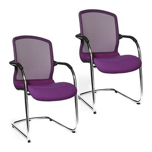 Topstar Besucherstühle Open Chair 100 OC590 T33 lila Stoff, 2 St.