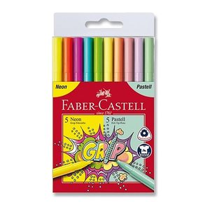 FABER-CASTELL Grip Filzstifte farbsortiert, 10 St.