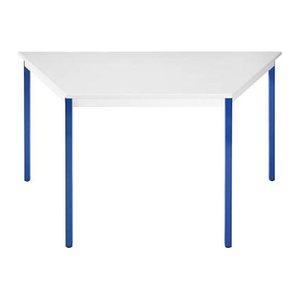 SODEMATUB Mehrzwecktisch lichtgrau, blau Trapezform, Vierkantrohr blau, 60,0/120,0 x 60,0 x 74,0 cm