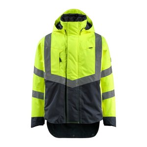 MASCOT® unisex Warnjacke Harlow gelb, schwarzblau Größe S