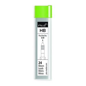 Pica Fine Dry 7030 Ersatzminen für Tieflochmarker-Bleistift grau HB 0,9 mm, 24 St.