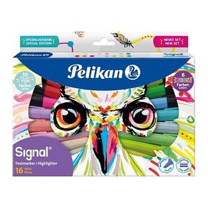 Pelikan Signal Textmarker farbsortiert, 16 St.
