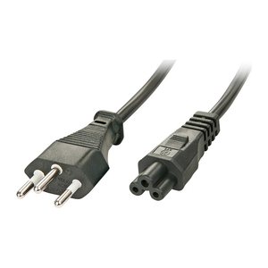 LINDY IEC-Netzkabel Schweiz 320-C5f 2m