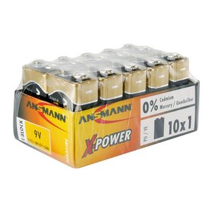 ANSMANN Batterien X-POWER Alkali-Mangan E-Block 9,0 V, 10 St.