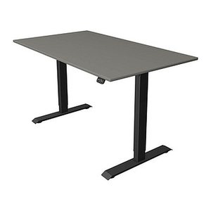 Kerkmann Move 1 elektrisch höhenverstellbarer Schreibtisch grafit rechteckig, T-Fuß-Gestell grau 140,0 x 80,0 cm