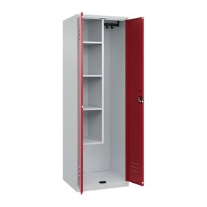 CP Putzmittelschrank Classic Plus 080100-00 S10001 rubinrot, lichtgrau 4 Fachböden 60,0 x 50,0 x 185,0 cm, aufgebaut, 1 St.