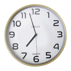 unilux Wanduhr BALTIC weiß braun Kunststoff, Ø 31,5 cm