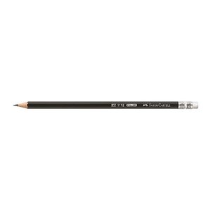 FABER-CASTELL Bleistift 1112 mit Gummitip HB 12 Stück