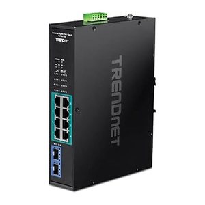 TRENDnet Industrial Switch 10-Port Gbit PoE+ -20/+65°C DIN-R